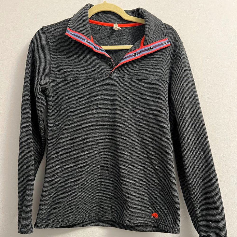Mountain Khakis Fleece Pop Top Pullover Sweater- Gray - Size S